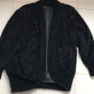 Black angora jacket